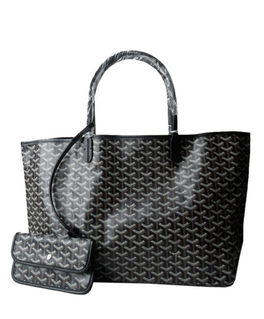 Girls' Goyardine Canvas & Chevron Pattern Little Pouch Gift - Popular Faux Goyard Saint Louis Black Tote Bag Singapore